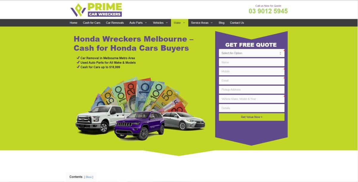 prime car wreckers cash for cars removals